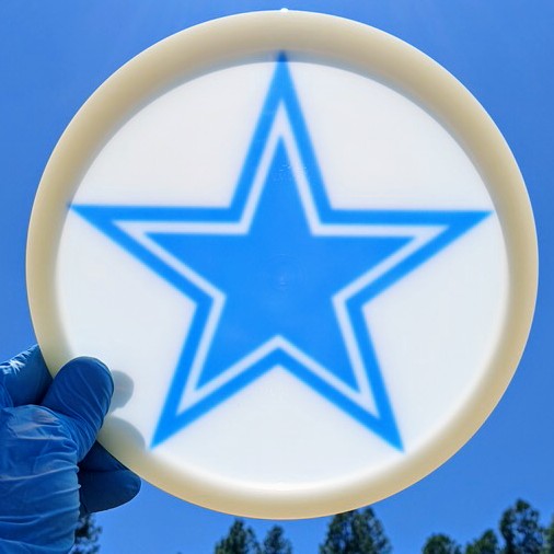 Dynamic Discs Lucid emac truth football stamp