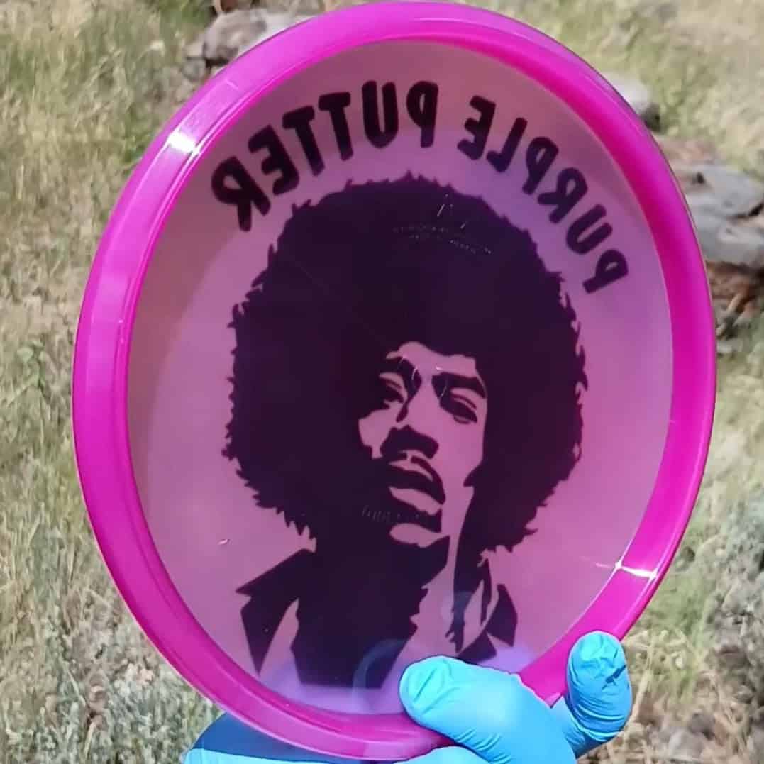 014202.01 Lucid Marshall Jimi Hendrix Purple Putter disc golf back