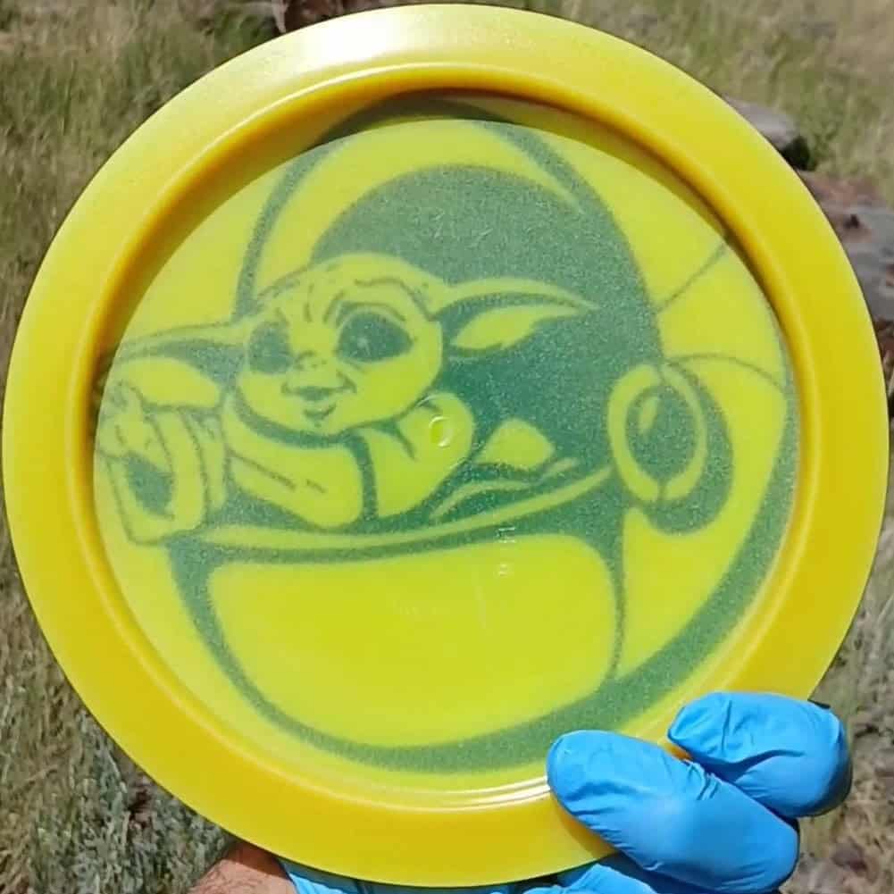 017003.01 Lucid Air Breakout Baby Yoda Cradle disc golf fairway driver back