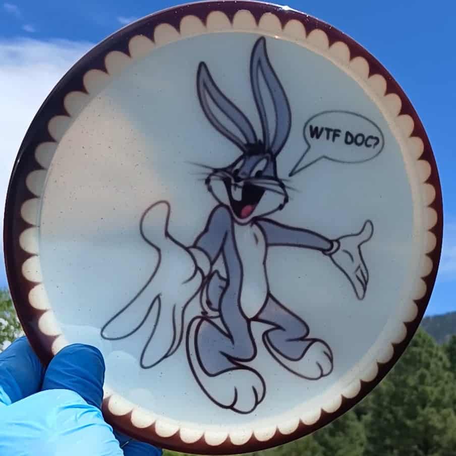 Opto Sparkle Compass Bugs Bunny WTF DOC! Midrange 177g - Disc Golf Dyes & Design