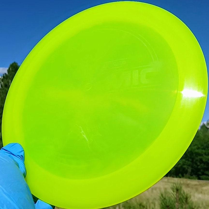 Lucid Ice Trespass Yellow Wiped Distance Driver 175g - Disc Golf Dyes & Design