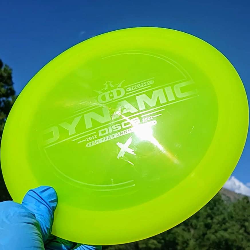 Lucid Ice Trespass Yellow Wiped Distance Driver 175g - Disc Golf Dyes & Design