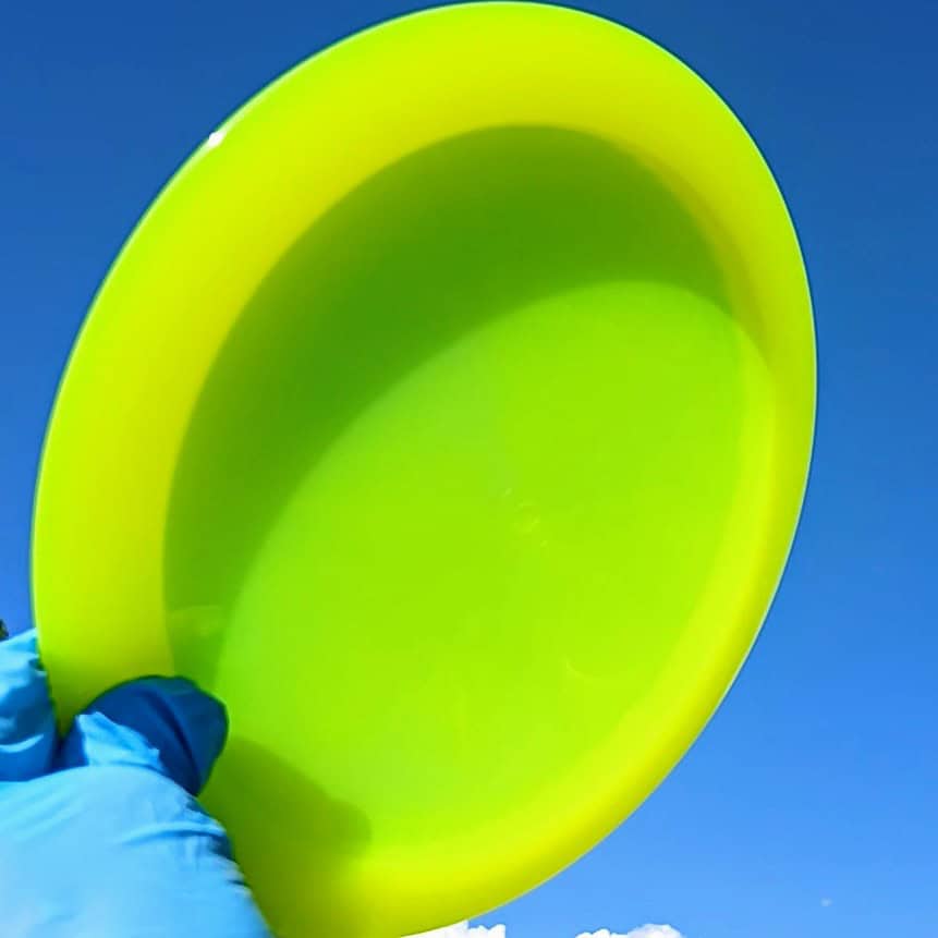 Lucid Ice Trespass Yellow Wiped Distance Driver 175g - Disc Golf Dyes & Design