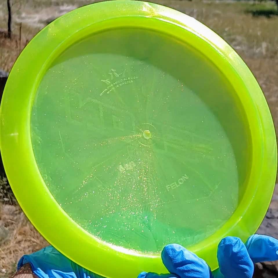 Lucid Sparkle Felon Yellow Wiped Fairway Driver 173g - Disc Golf Dyes & Design