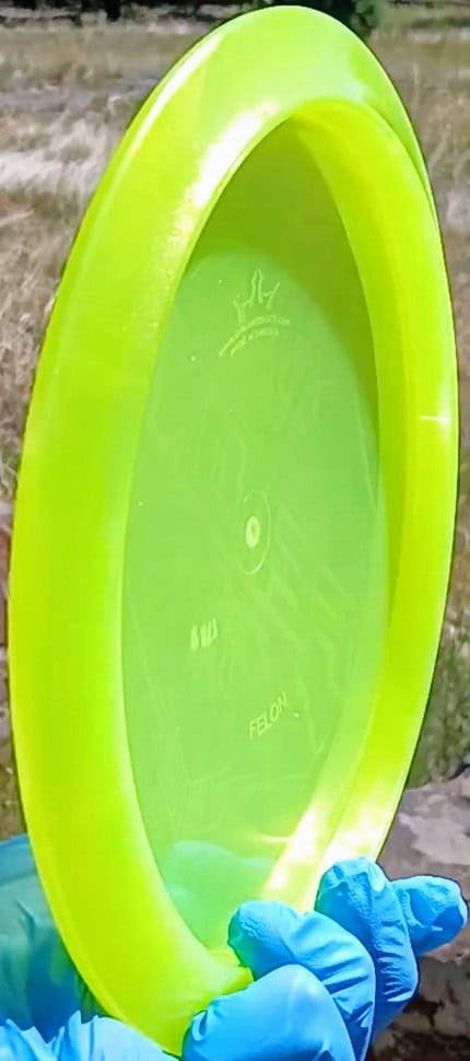 Lucid Sparkle Felon Yellow Wiped Fairway Driver 173g - Disc Golf Dyes & Design