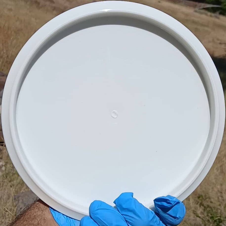 88020205.07 BioGold Claymore white blank disc golf midrange from Latitude 64. back view