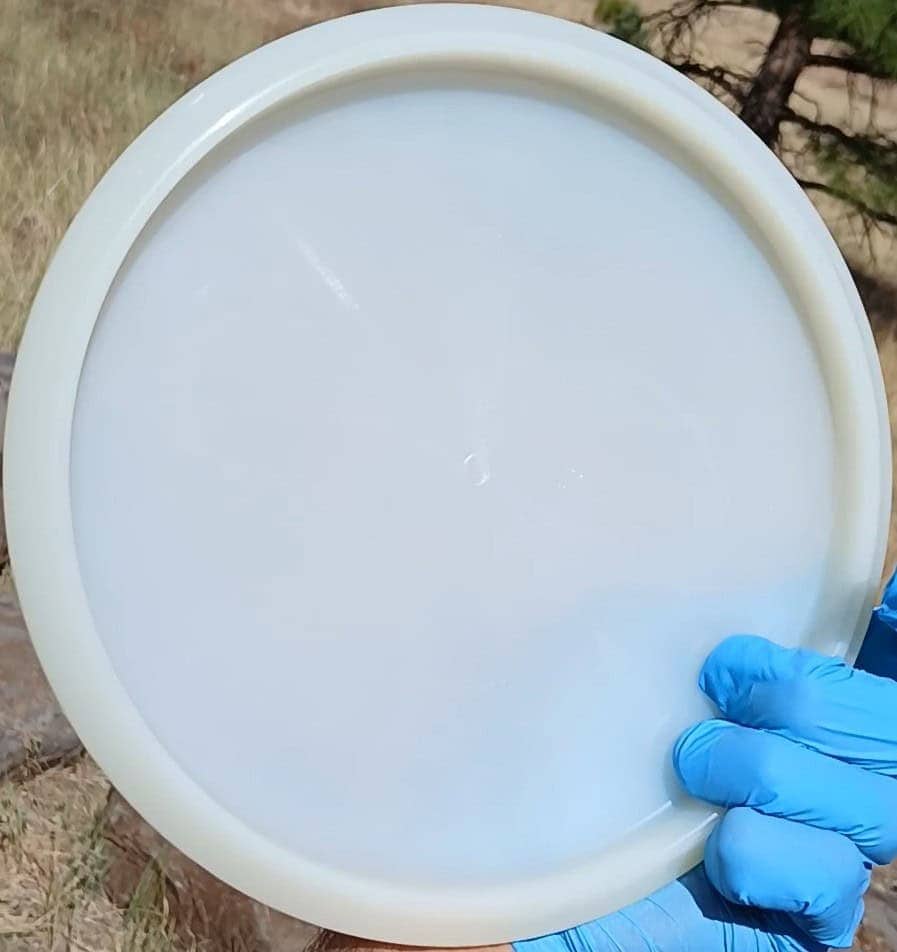 88020302.07 Opto Compass white blank disc golf midrange from Latitude 64. back bottom view