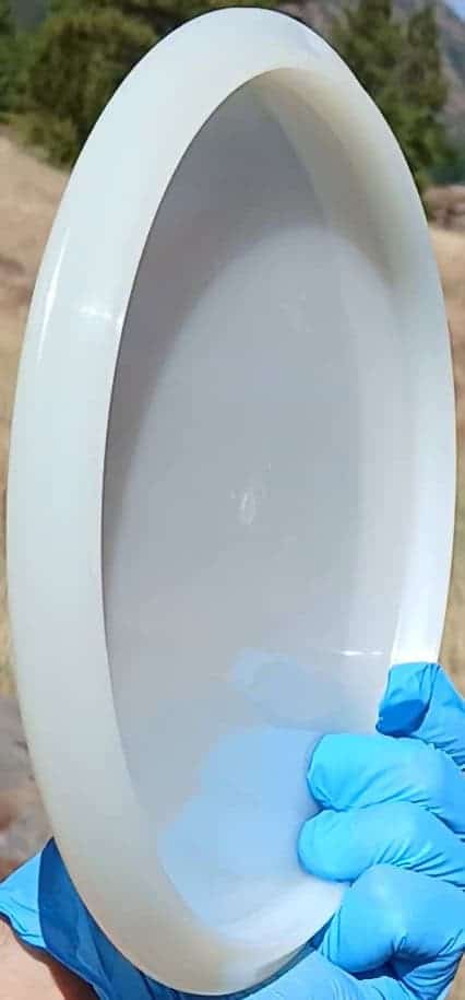 88020302.07 Opto Compass white blank disc golf midrange from Latitude 64. profile wing view