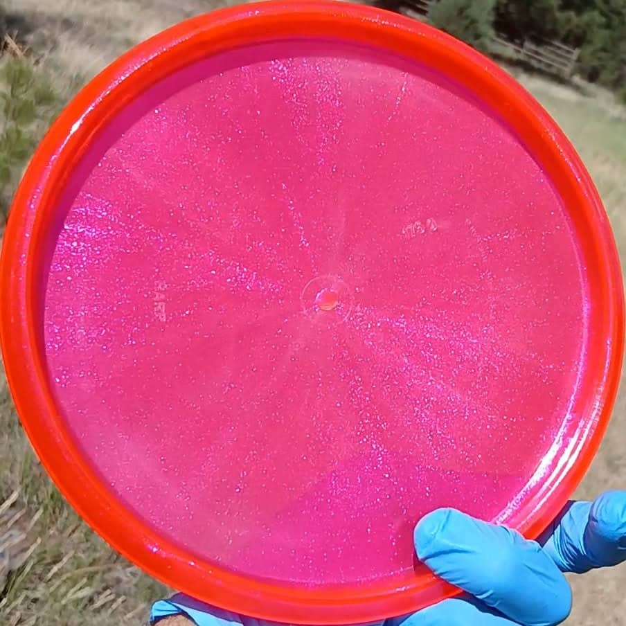 VIP Glimmer Harp Red Wiped Overstable Putt & Approach 175g - Disc Golf Dyes & Design