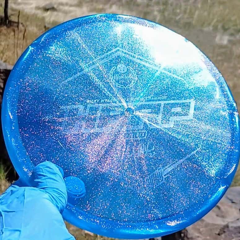 VIP Glimmer Harp Blue Wiped Overstable Putt & Approach 175g - Disc Golf Dyes & Design