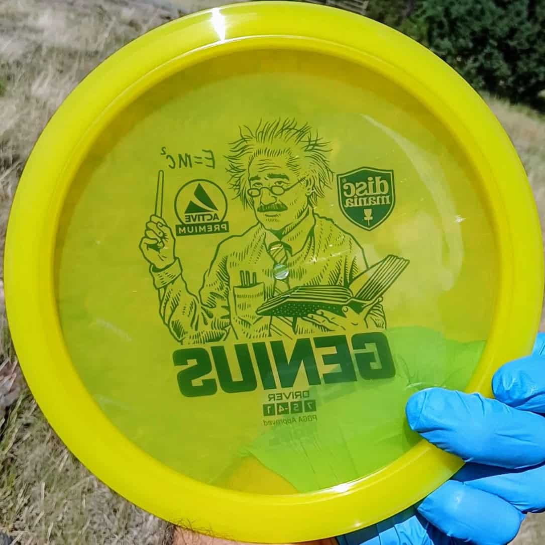 Active Premium Yellow Genius Fairway Driver 171g - Disc Golf Dyes & Design