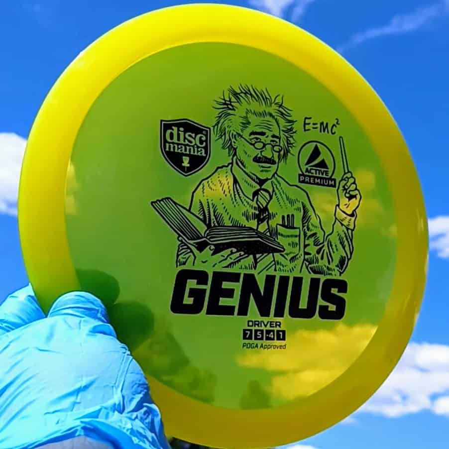 Active Premium Yellow Genius Fairway Driver 171g - Disc Golf Dyes & Design