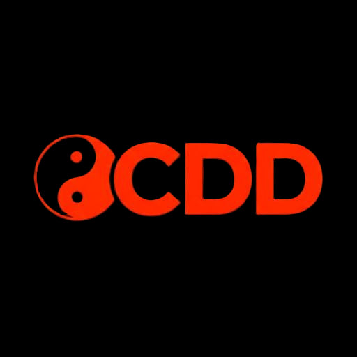 Red 'CDD' logo on a black background Custom Dyed Discs Logo square 512x512
