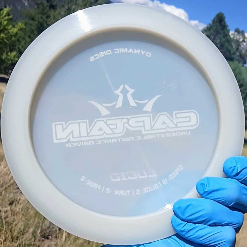 Lucid Captain White disc golf distance driver back view
