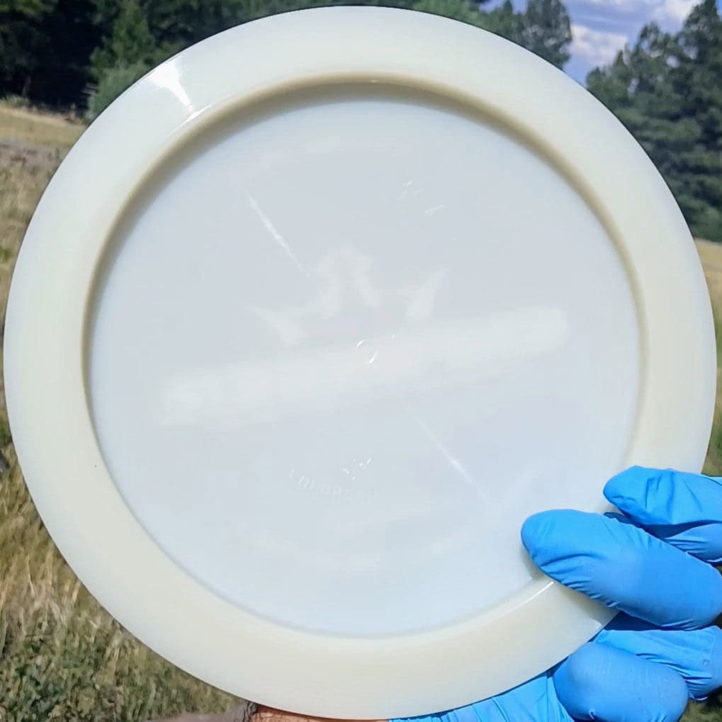 Dynamic Discs Lucid Enforcer white overstable disc golf distance driver back view