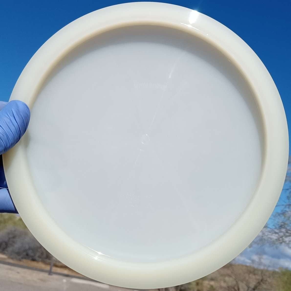 Dynamic Discs Lucid Maverick White Blank disc golf fairway driver back view - Custom Dyed Discs