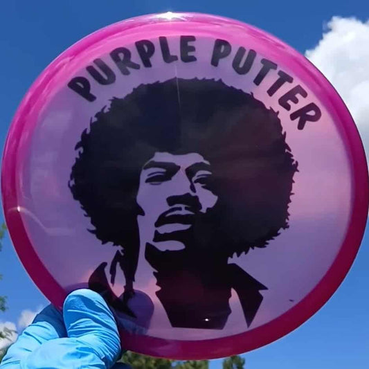 014202.01 Lucid Marshall Jimi Hendrix Purple Putter disc golf sky