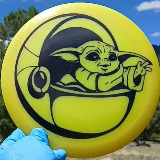 017003.01 Lucid Air Breakout Baby Yoda Cradle disc golf fairway driver ghost