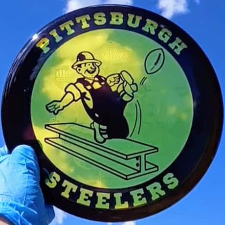 042501.06 Premium Sensei Football sky view black and yellow stencil dye