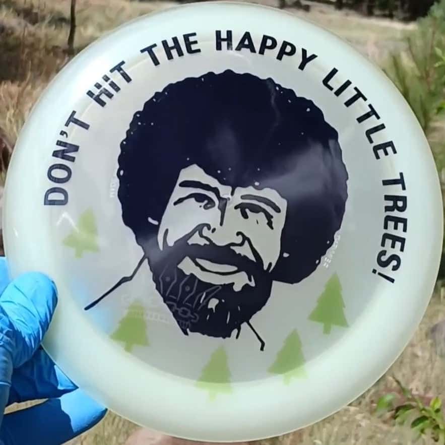 044703.06 Glow Majesty Bob Ross ghost stamp