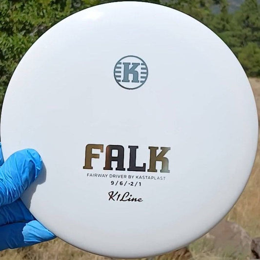 77057001.07 Kastaplast Falk white disc golf fairway driver. front view