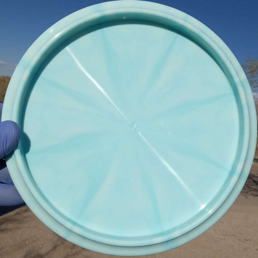 Fuzion Justice Blue Burst Blank Overstable Midrange 176g - Disc Golf Dyes & Design