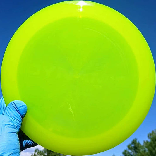 Lucid Ice Trespass Yellow Wiped Distance Driver 175g - Disc Golf Dyes & Design
