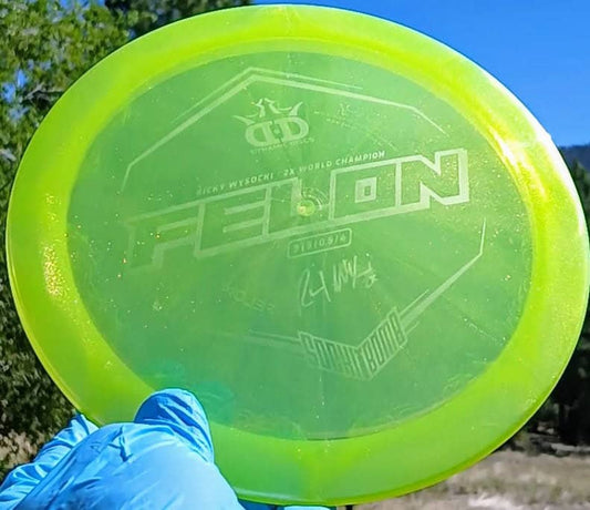Lucid Sparkle Felon Yellow Wiped Fairway Driver 173g - Disc Golf Dyes & Design