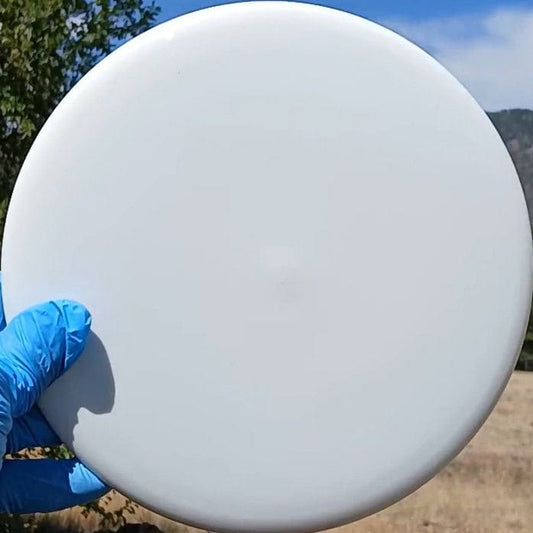 88020205.07 BioGold Claymore white blank disc golf midrange from Latitude 64. front view