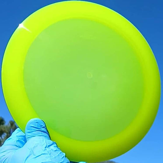 88024102.02 Opto Ballista Pro yellow blank overstable disc golf distance driver from Latitude 64. front view
