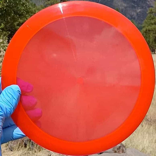 88027702.01 Opto Musket red blank disc golf fairway driver from Latitude 64. front view 