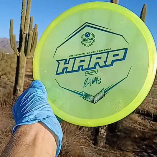VIP Yellow Glimmer Harp Overstable Putt & Approach 175g - Disc Golf Dyes & Design