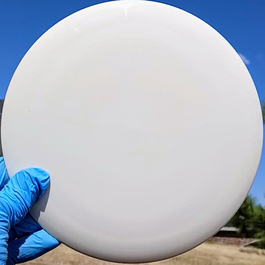 88034401.07 Tournament Giant white blank overstable disc golf distance driver from Westside Discs. front view