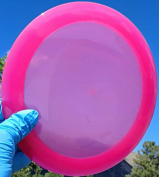 88034702.04 VIP Queen pink blank understable disc golf distance driver from Westside Discs. frontview 