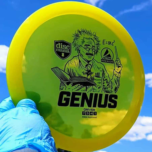 Active Premium Yellow Genius Fairway Driver 171g - Disc Golf Dyes & Design