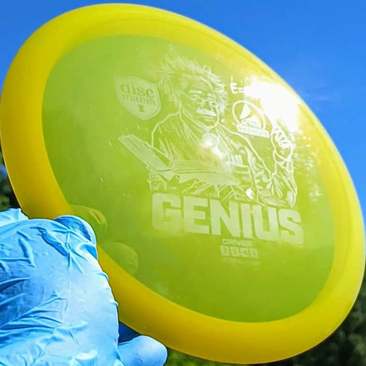 88047501.12 Active Premium Genius yellow wiped fairway driver 171g from Discmania. Ghost stamp.