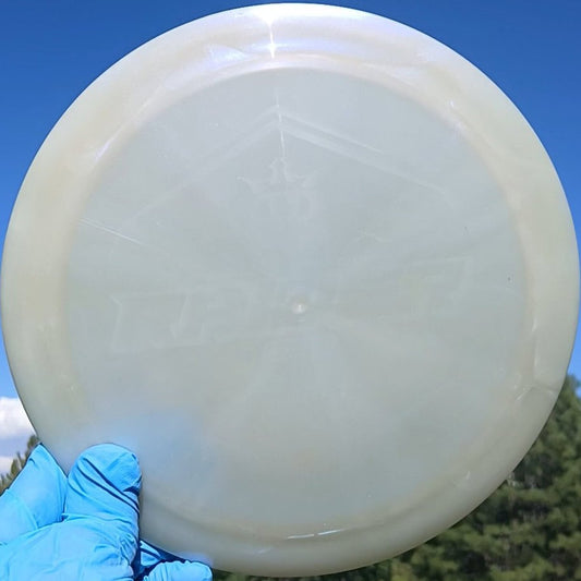 Lucid X Raider White Marble white wiped disc golf distance driver front view