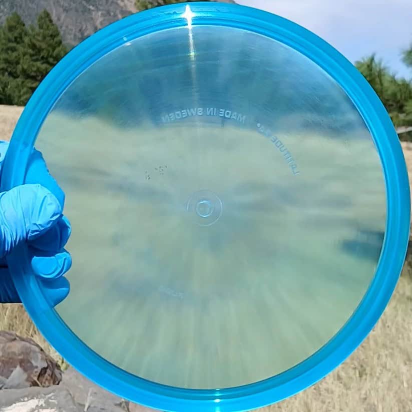 Latitude 64 Opto Ice Fuse Blue Blank Midrange front transparent view