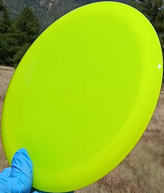 Latitude 64 Opto Saint yellow blank understable disc golf fairway driver front view - Custom Dyed Discs