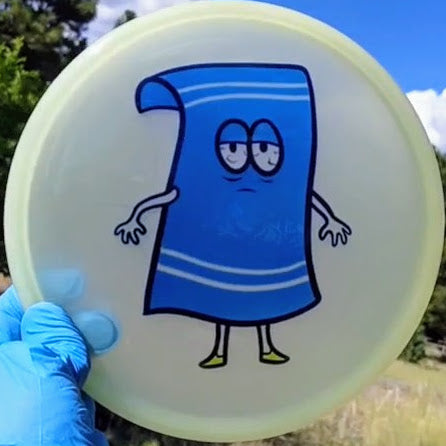 Discmania Active Premium Shogun Glow South Park Towelie disc golf putter front view - Custom Dyed Discs 