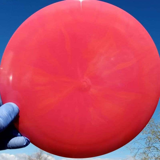 Westside Discs Tournament King Red Burst blank disc golf distance driver front view - Custom Dyed Discs