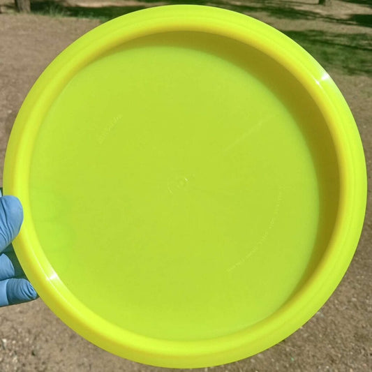 Westside Discs VIP Warship Yellow blank disc golf midrange back view