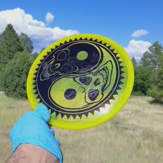 042501.09 Active Premium Sensei Yin Yang Skulls disc golf putter from Discmania.