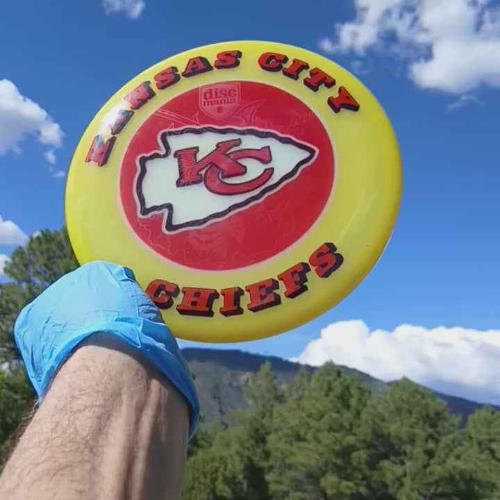 042603.09 Shogun Glow Football Ghost Stamp disc golf putter.