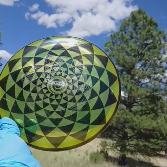 042501.22 Active Premium Sensei Penny Flower geometric design on disc golf putter from Discmania.