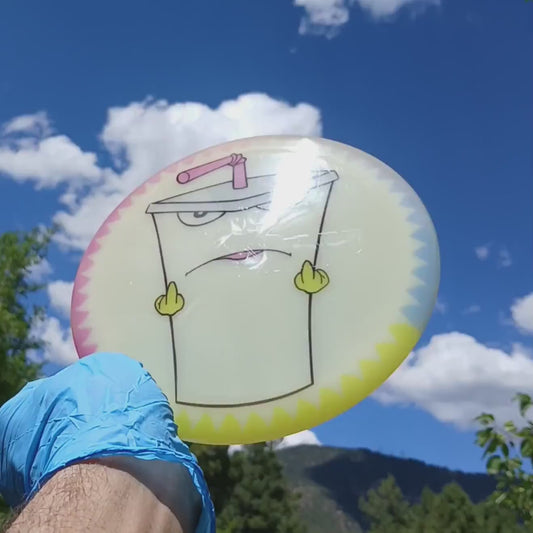 017303.10 Lucid Hybrid-X Getaway Master Shake Aqua Teen Hunger Force disc golf fairway driver from Dynamic Discs.
