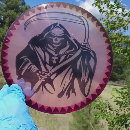 020602.03 Opto Ice Fuse Grim Reaper disc golf midrange from Latitude 64.