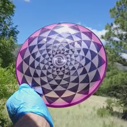 042501.14 Active Premium Sensei Penny Flower geometric design on disc golf putter from Discmania.