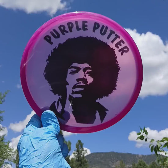 014202.01 Lucid Marshall Jimi Hendrix Purple Putter disc golf sky