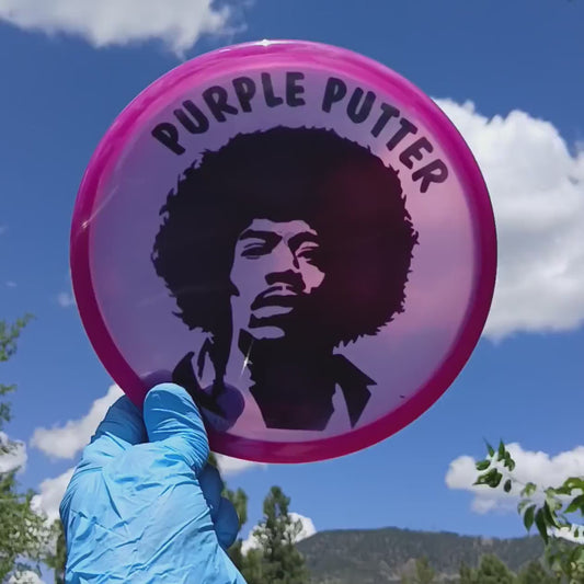 014202.01 Lucid Marshall Jimi Hendrix Purple Putter disc golf sky